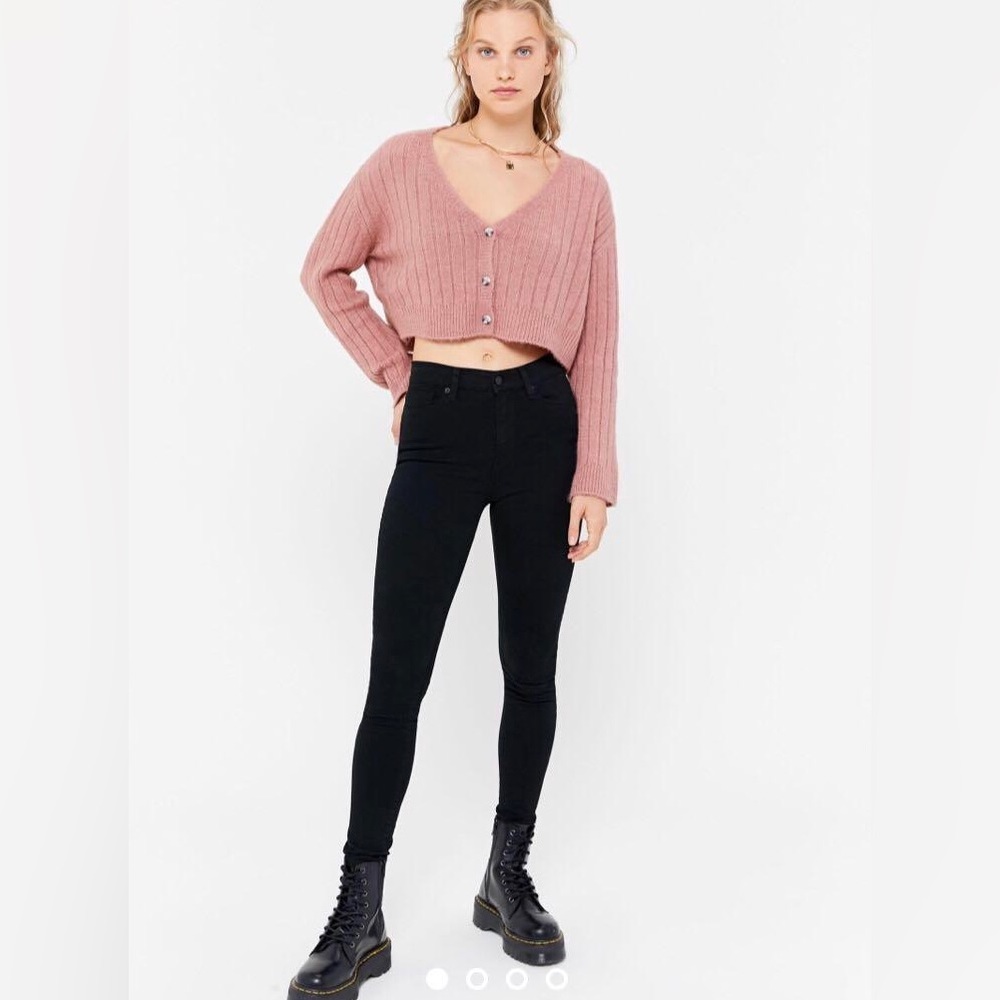 Urban Outfitters twig high rise skinny black jeans size 29W